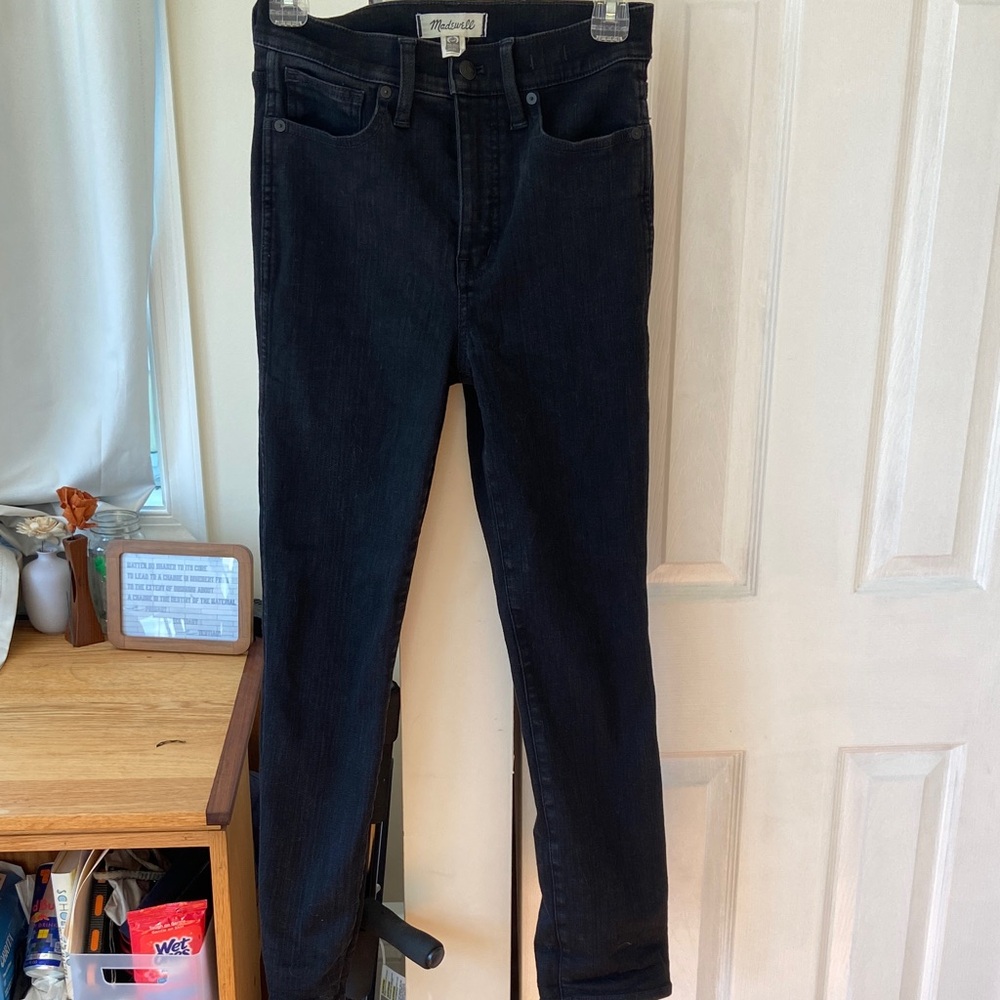 Madewell Black Stovepipe Denim Jeans